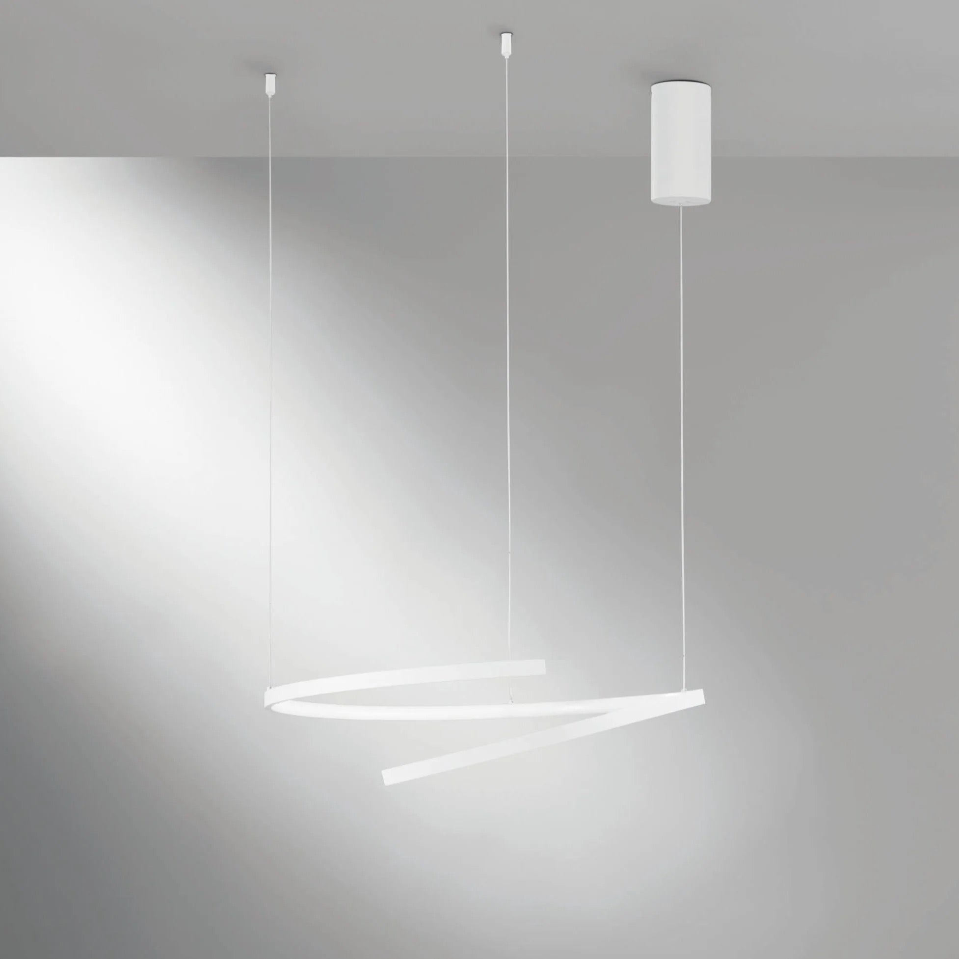 MOMA SUSPENSIÓN LED BLANCA 38W 6090LM CCT 60X12X150CM